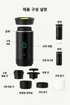 전기 그라인더, 여행용 3 in 1 휴대용 커피 머신, 카페용 휴대용 커피 패치 커피 머신, 주방용품